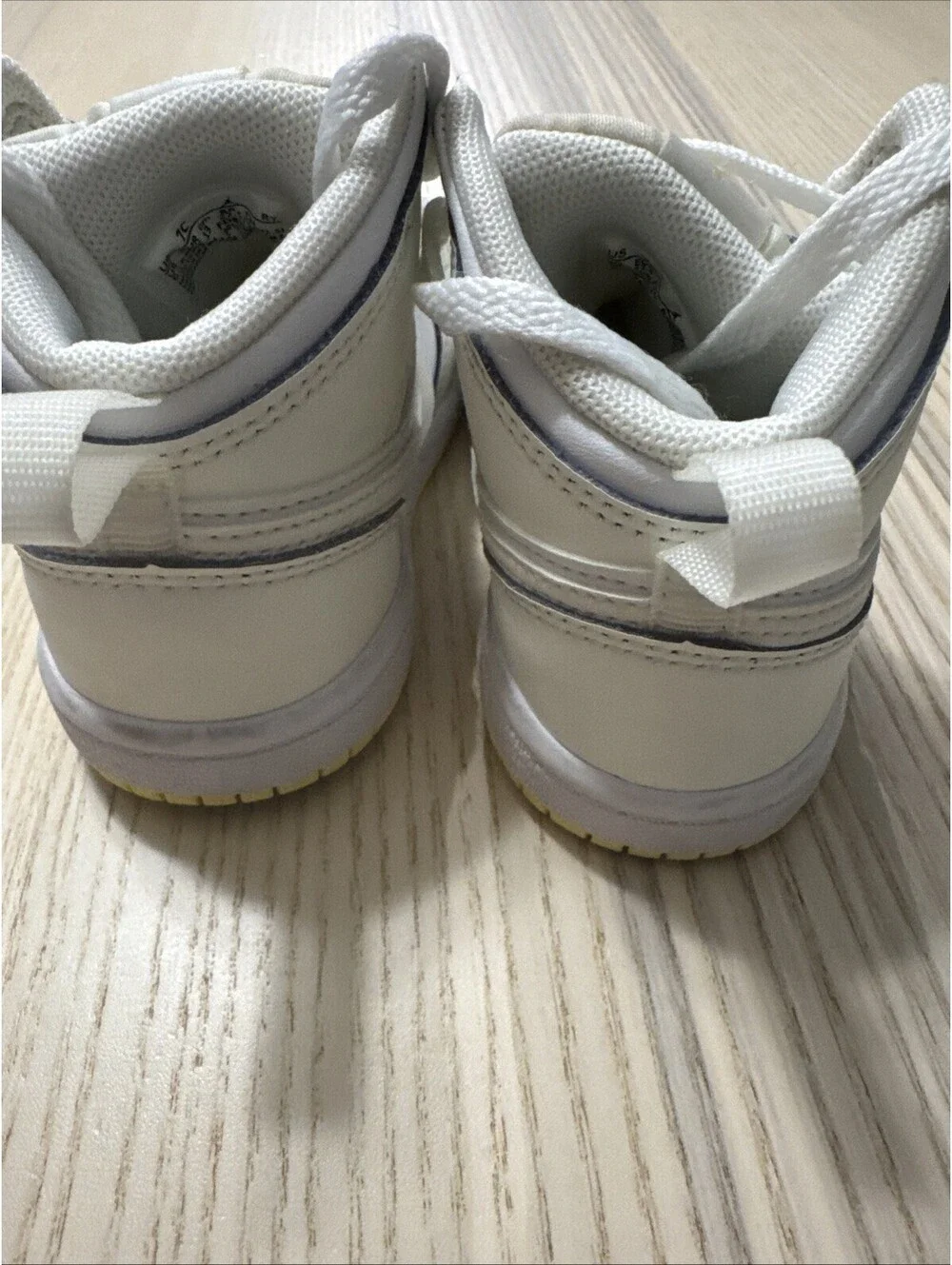 Nike Air Jordan 1 Mid Vivid Sulfur White Yellow Toddler Shoes FD8782-181 Sz 7C